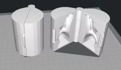 Moai Clamshell Mold w/ clasp
