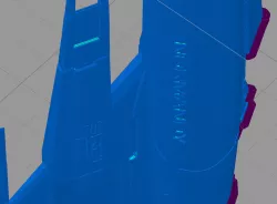 Normandy SR2 repaired - Fuselage with text