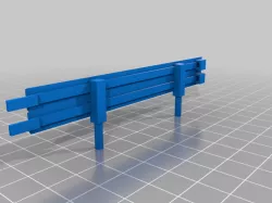 Slotcar track guard rails 1/43