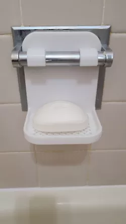 Tub handle bar soap dish