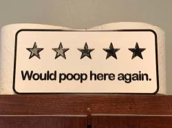 Would Poop Here Again Sign