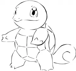 004 Squirtle stencil 2 + 2D