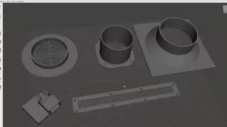 Air inlet port + grate + vent cover enclosure for Phrozen Sonic Mighty 4k