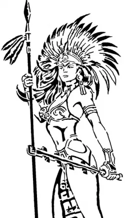 Amazon Warrior stencil