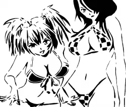 Anime beach girl 1