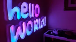 Arduino LED powered Hello World Sign