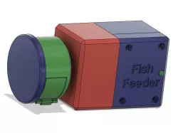 Automated fish feeder with tumbler