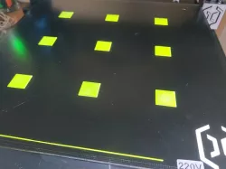 Bed leveling square and line