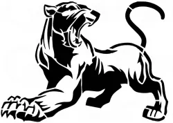 Black panther stencil