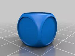 Blank Rounded Sticker Dice