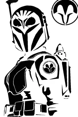 Bo-Katan Kryze stencil