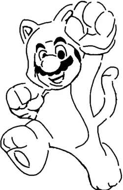 Cat Mario stencil