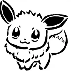 Chibi Eevee stencil