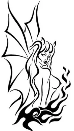Devil Girl stencil 2