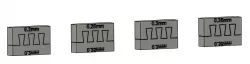 Dovetail test print with different thicknesses