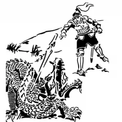 Dragon slayer stencil