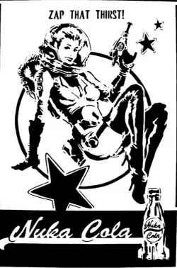 Fallout Nuke Cola Girl stencil