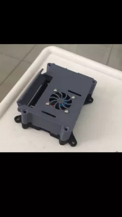 GPIO Hinged Raspberry Pi 2B/3B+ & 4 with Fan and Heatsink case REMIX