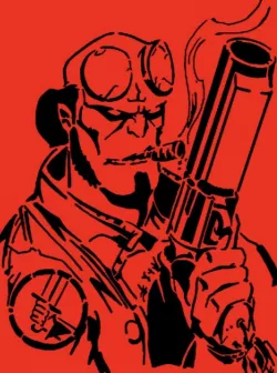 Hell Boy stencil 2