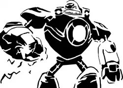 LOL Blitzcrank stencil