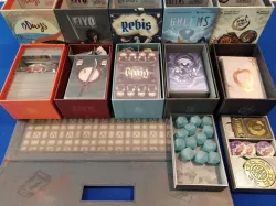 Matchbox Collection inserts - Golems, Rebis, 15 Days, Space Lunch, Eiyo