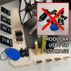 Modular Storage System for USB / SD Cards / Micro SD