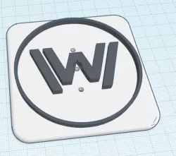 Modular trailer hitch Faceplate -  Westworld Logo