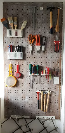Pegboard hooks system (with open 123d files)