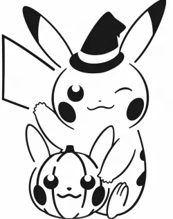 Pikachu stencil 6