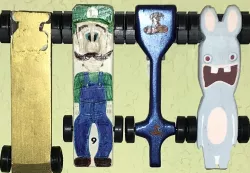 Pinewood derby car wall mount