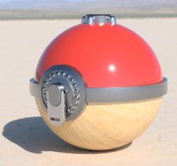 PokeBall - Fully Functional with Button and Hinge by MrFozzie