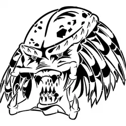 Predator Head stencil