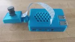 Raspberry Pi 4 and Arducam case with ball joint and 2020 rail for OctoPi