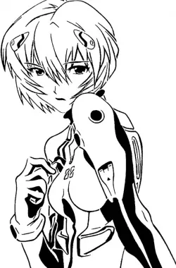 Rei Ayanami stencil