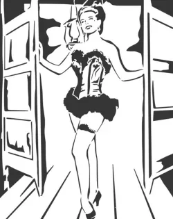 Saloon Girl stencil