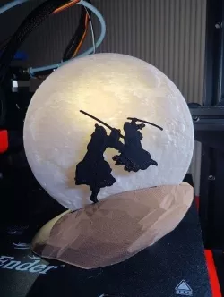Samurai Inserts for wolf howling at the moon 