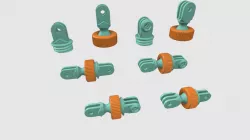 Screwable ball-joint system for GoPro mounting