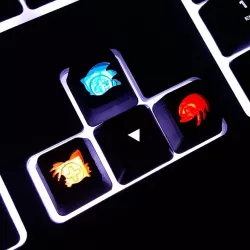 Sonic Tails and Knuckles Backlit Keycaps