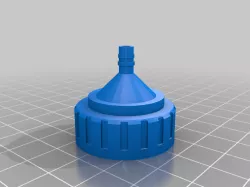 2L soda bottle cap with 4mm ID connector