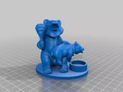 Bear bath attendant in the bath