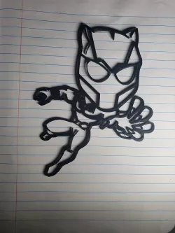 Black Panther Chibi Stencil!