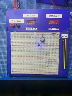 breadboard holder with power supply