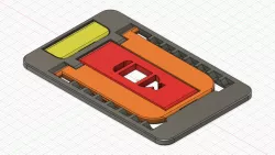 Credit card sized foldable mobile stand