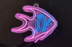 EL Wire Angel Fish Neon Christmas Ornament