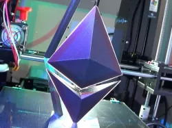 Ethereum magnetic sculpture