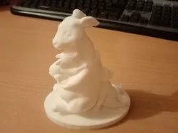 Hare mother and hares children