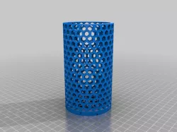 Hex Pattern Toothbrush Cup