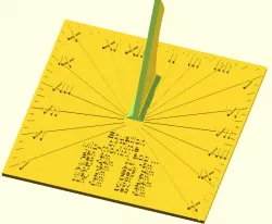 Highly configurable square sundial