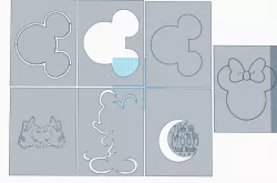 Mickey and Minnie Stencils 