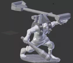 Ogre with goblin hucker trebuchet